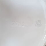 Umbrella door door ceramic canes enamelled white vintage floral motifs