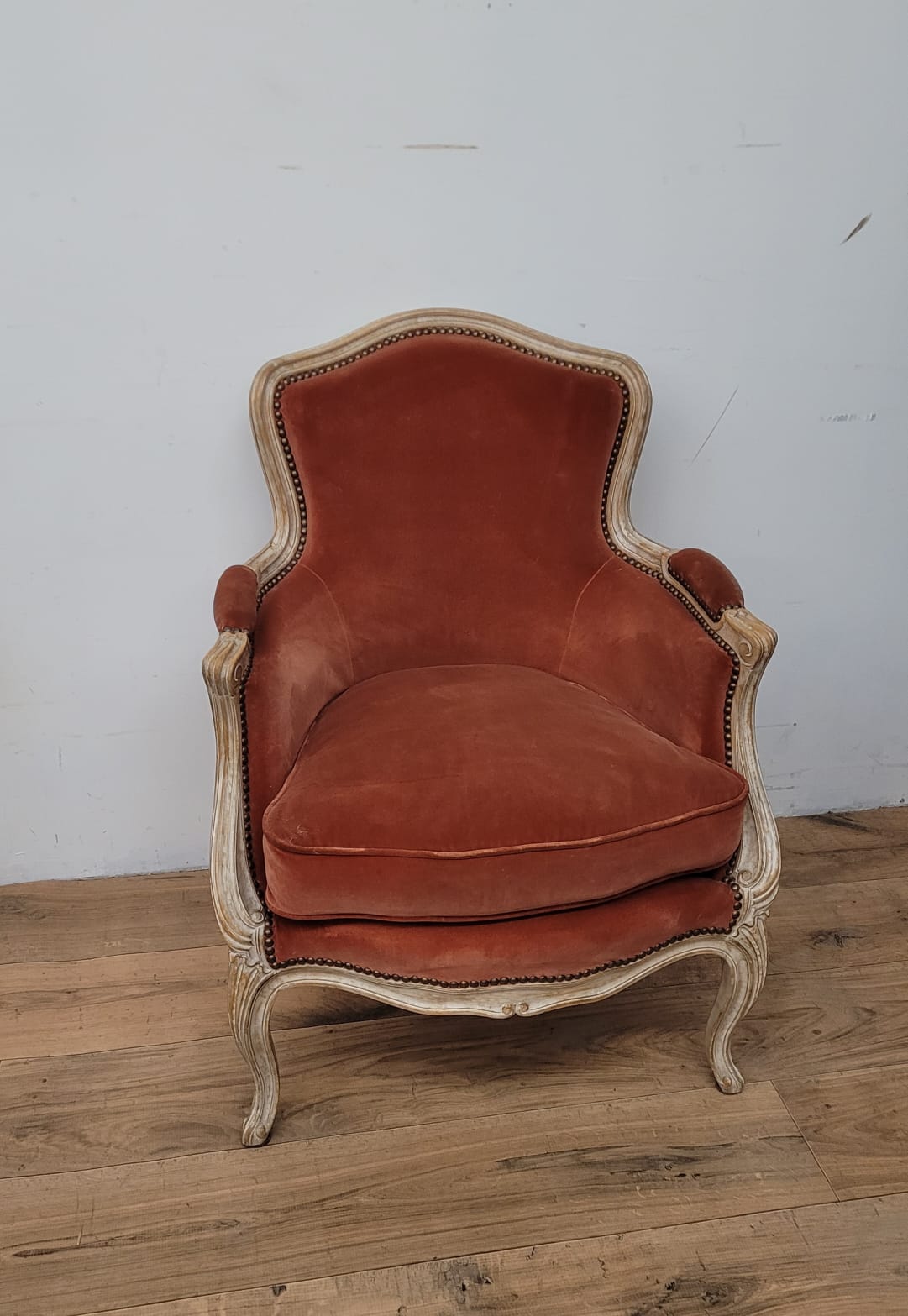Louis XV style shepherdess armchair