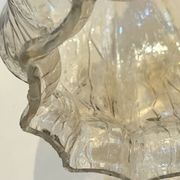 Large Albret crystal lamp in brass and neoclassical opaline glass globe