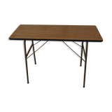 Folding table in formica brown console