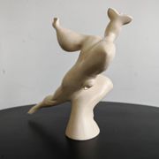 Art Deco ceramic figurine of an artistic skater, Czechoslovakia, 1950s.