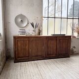 XL oak workshop sideboard with sliding doors from 1900