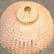 Mid-Century Czech Crystal and Brass Wall Lamp in Brass, 50s, set of 2