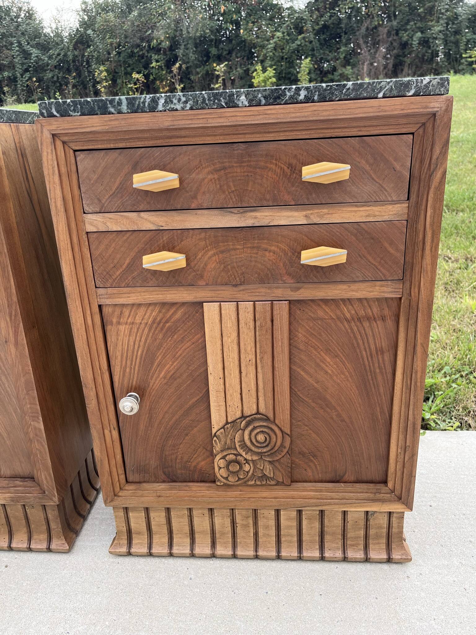 Pair of art deco occasional furniture or bedside tables