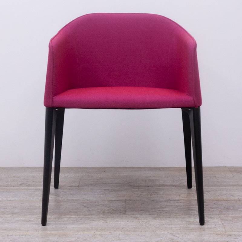 Laja chair from Pedrali in Magenta fabric.