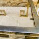 Paire de tables d’appoint laiton et verre circa 1970/80