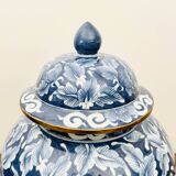 Beautiful Royal Benjarong Ginger Jar or Vase – Blue and Gold