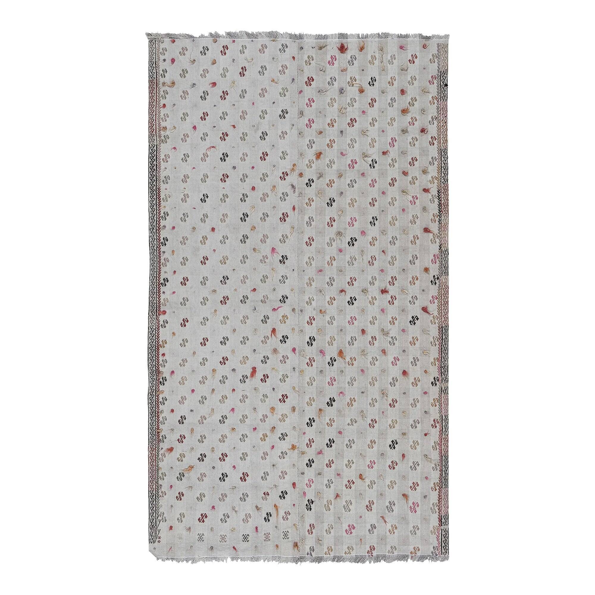 Kilim turc vintage tissé main 144x260 cm