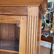 Display cabinet louis xvi style 2 doors in walnut