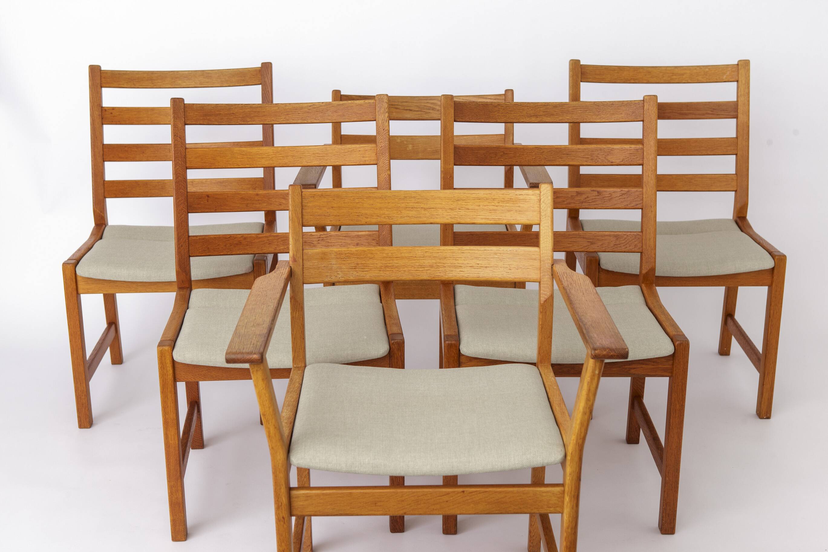 2 of 6 Kurt Østervig Oak Dining Chairs for KP Møbler, 1960s Danish