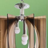 Mid Century Modern chromed chandelier for 3 lights