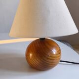 Solid wood ball lamp