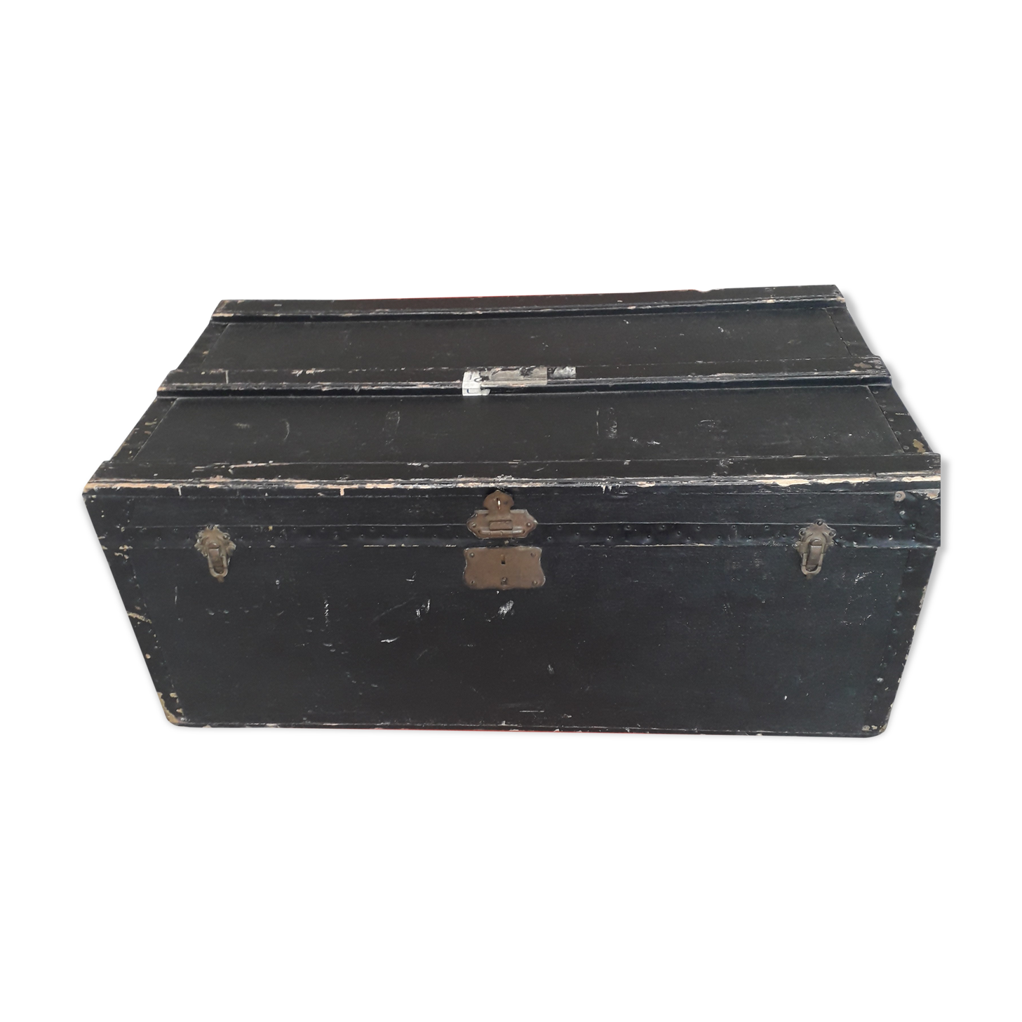 Black wooden trunk