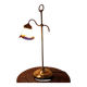 Italian Brass and Glass Table Lamp, Vintage Lighting, Mid Century Modern Decor,
