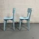 Paire de chaises bistro bleues