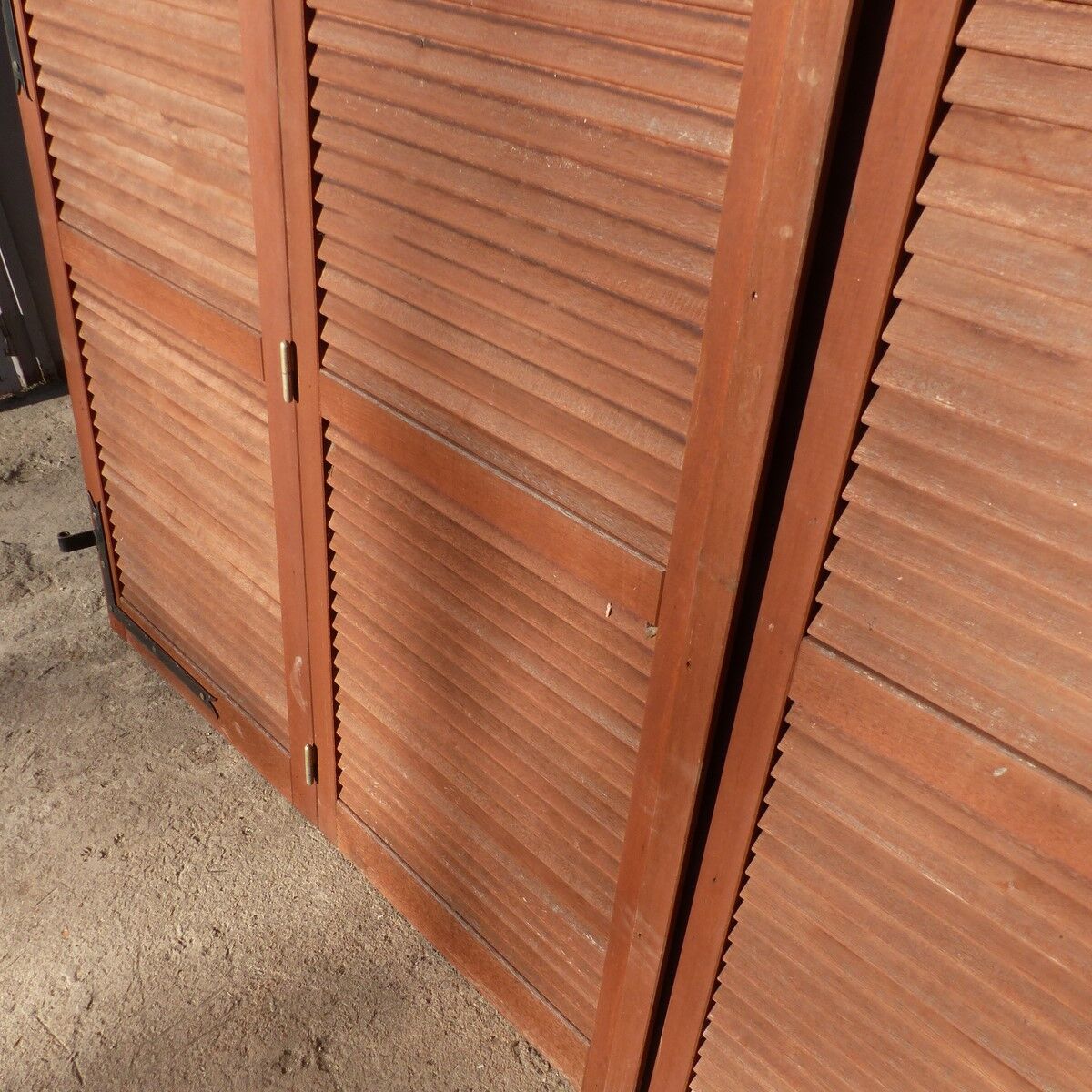 wooden shutters 3 leaves width 210 cm height 228 cm