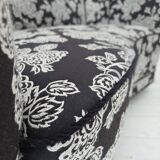 1960s, Danish 2-seater "Banan" sofa, black-white fabric, beech wood.