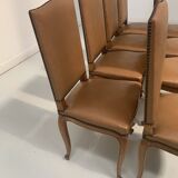Set of eight Regency style chairs in solid oak, 20th century