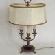 French Empire Style 3 Light Boulotte Table Lamp with Lion Feet and Shade