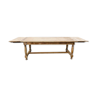 Table de ferme sablée à rallonges