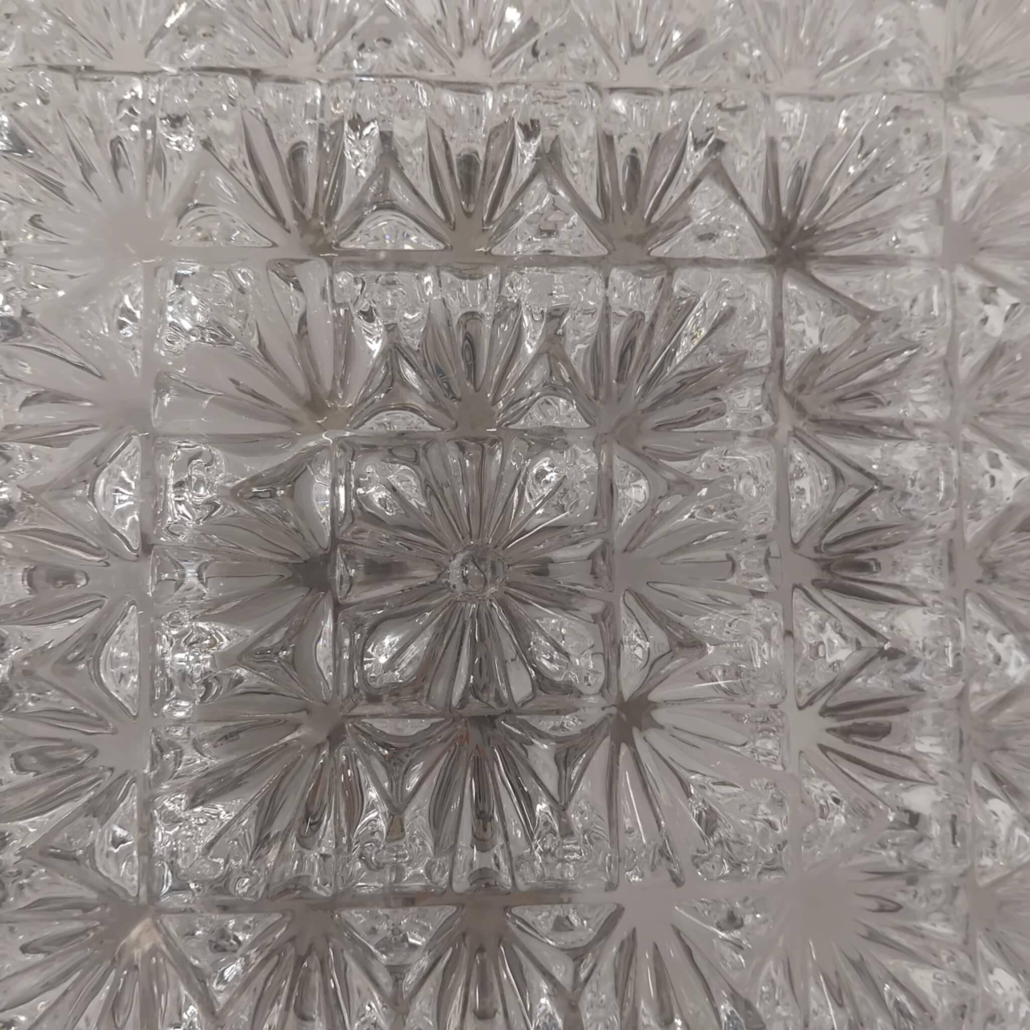 Plafonnier, applique en verre moulé, 1970