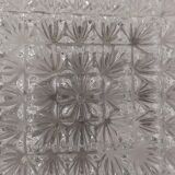 Plafonnier, applique en verre moulé, 1970