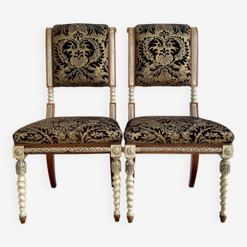 Pair of Decorative Side Hall Chairs