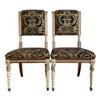 Pair of Decorative Side Hall Chairs