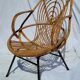 Adult chair rattan oval feet metal