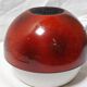 Ice bucket in the shape of an apple, chrome metal and red Bakelite, France, 70s
