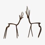 Duo gazelle brass African art