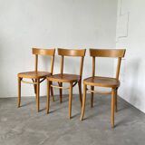 Set of three bistro chairs