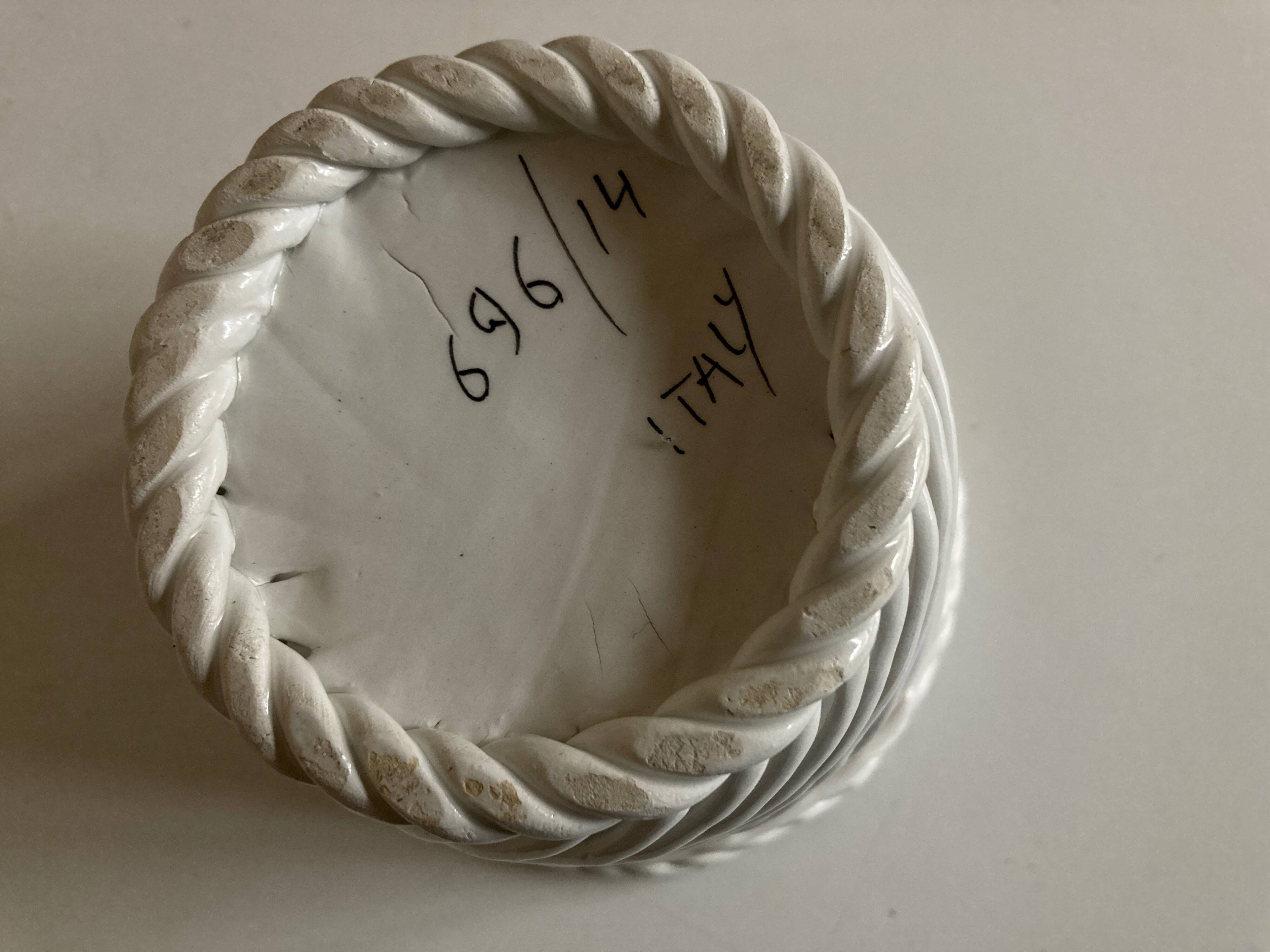 Ceramic pot cover from Bassano 1960 numbered Italian work