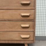 50s compass foot chest of drawers