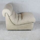 Chair "Space Age" in unbleached wool, France, circa 1970