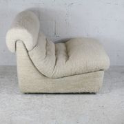 Chair "Space Age" in unbleached wool, France, circa 1970