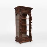 Baroque Style Display Case in Oak, Belgium, 1950s