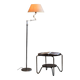 Czech Bauhaus Floor Lamp, Textile Lamp Shade, Chrom-Plated Steel, 1920s