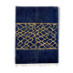 Modern Moroccan carpet dark blue
