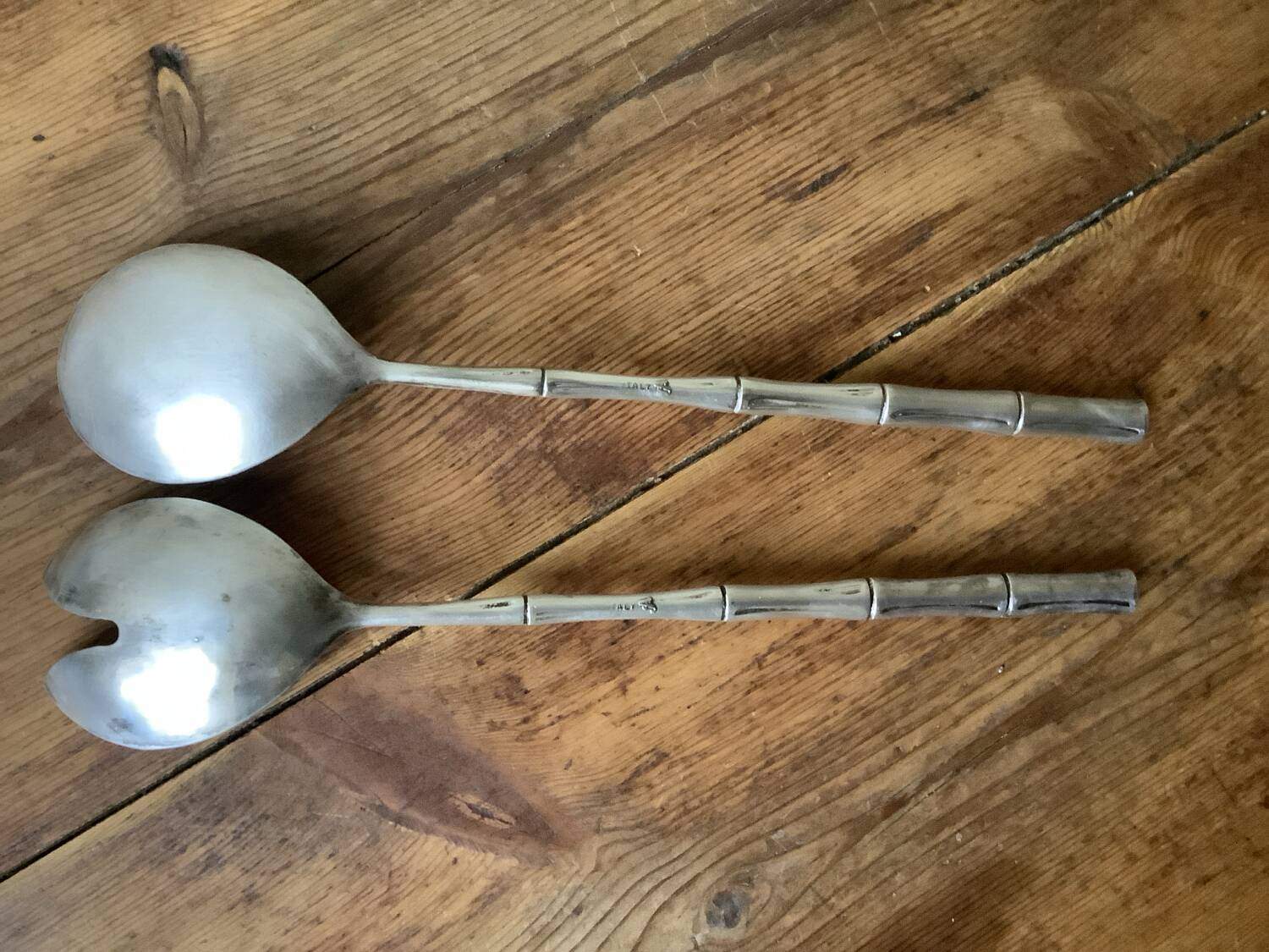 Silver-plated salad servers, Italy 1980