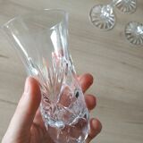 Verres à champagne en cristal ciselé de Lorraine
