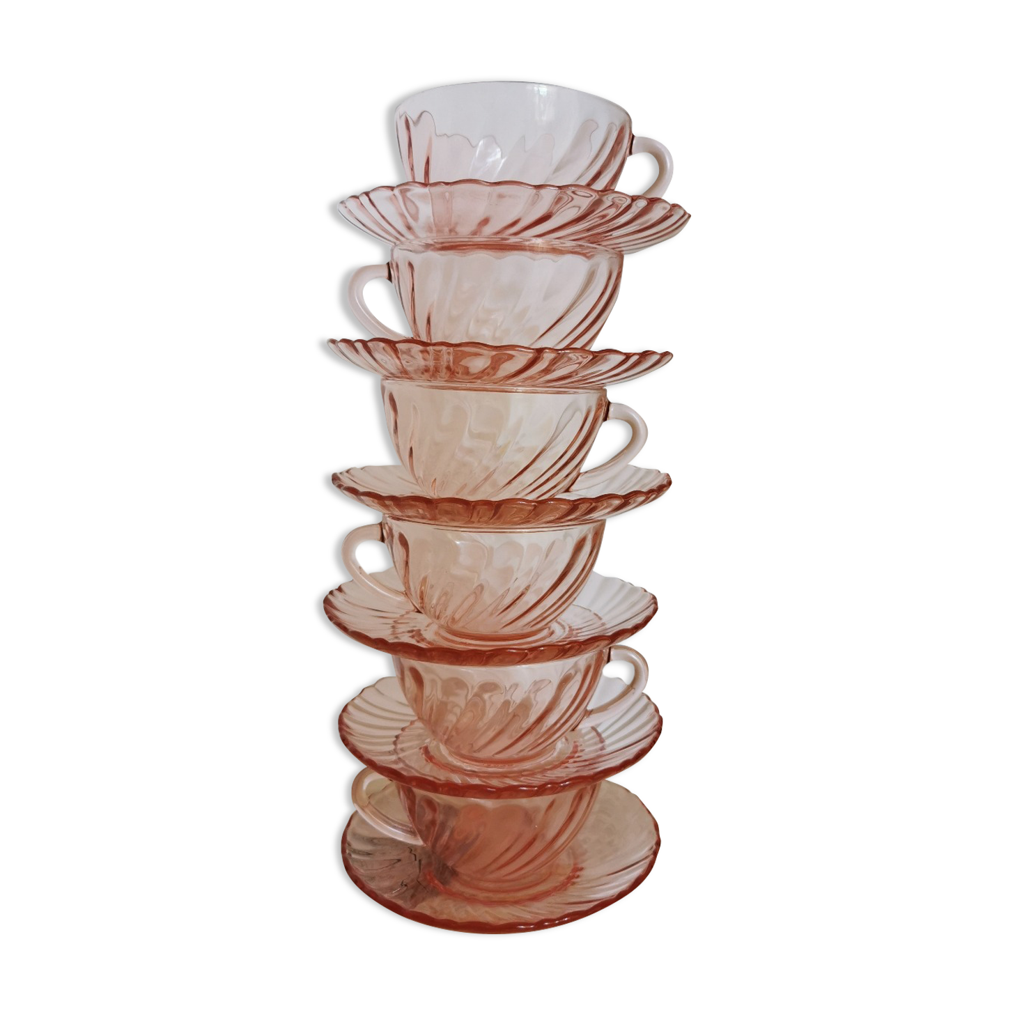 Vintage cups Arcoroc Rosaline