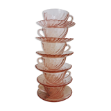 Vintage cups Arcoroc Rosaline