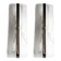 Contemporary Rectangular Venied-White "Alabastro" Murano Glass Chromed Wall