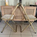 Set of 2 Vintage Folding Opera Chairs