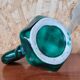 Green earthenware candle holder