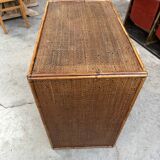 1960s rattan chest of drawers