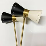 Large double articulated wall lamp design 1950