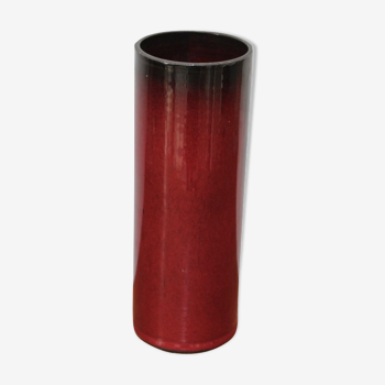 Vase rouge en céramique 1950