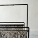 1970s design magazine rack in metal and python leather